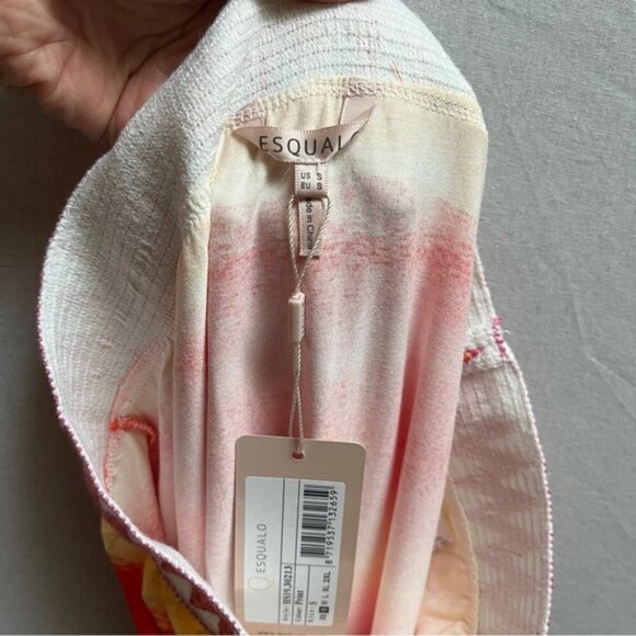 NWT Esqualo bright orange yellow ombre maxi skirt Sz S - Picture 8 of 10